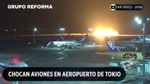 Chocan dos aviones en aeropuerto de Tokio