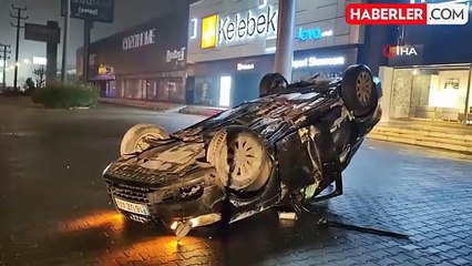 Babasından izinsiz aldığı aracı hurdaya çevirdi: 3 yaralı