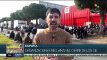 España: Activistas sociales se movilizan en Barcelona en rechazo a los CIES