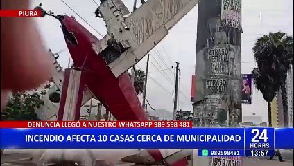 Cae avioneta ubicada en parque de Comas