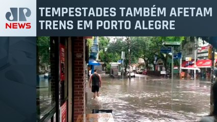 Chuva causa alagamentos e bloqueia vias no Sul do país