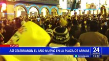 Cusco: turistas y locales recibieron año nuevo en plaza de armas