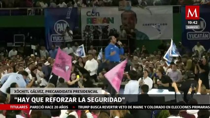 Xóchitl Gálvez reconoce al estado de Yucatán en materia de seguridad