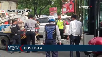 Bus Listrik yang Baru 2 Hari Beroperasi di Medan Mogok