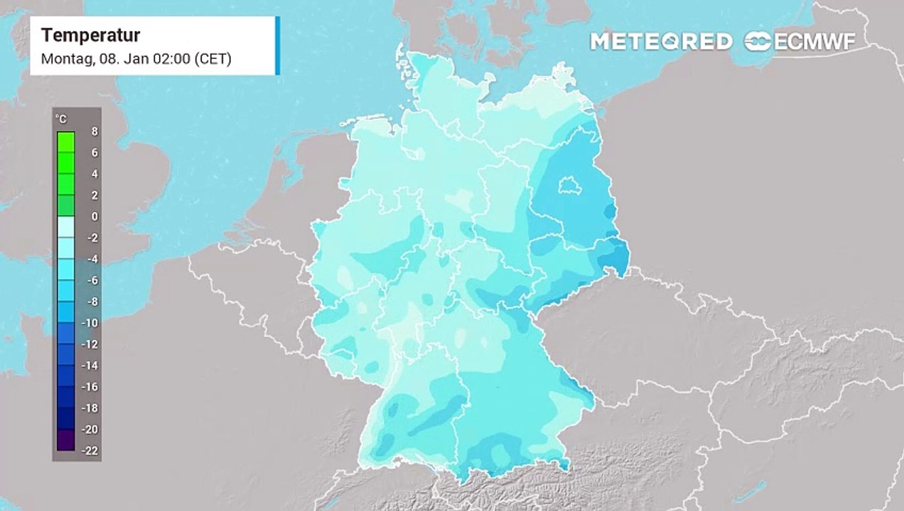 Kältewelle in der neuen Woche! Besonders nachts wird es in Deutschland richtig frostig!
