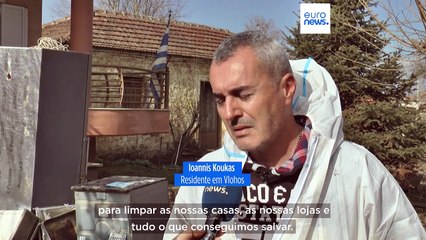 Centro da Grécia demora a recuperar das cheias