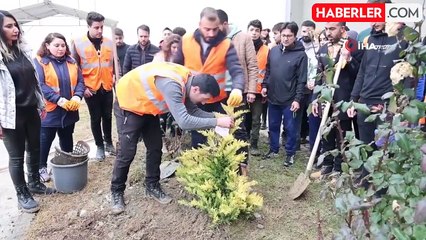 Şehitler anısına 100 fidan toprakla buluştu