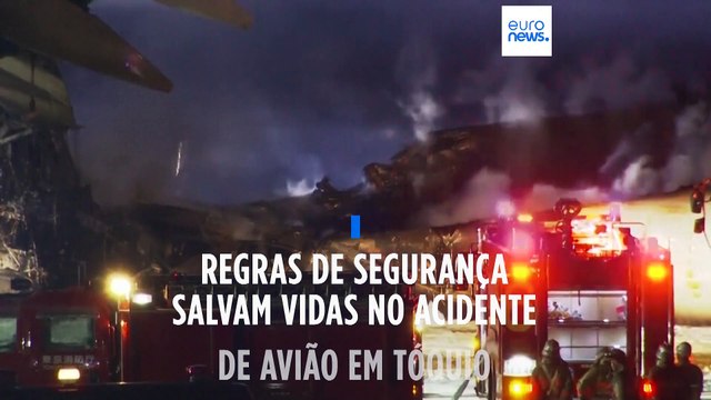 Regras de segurança apertadas salvaram passageiros do avião que se incendiou em Tóquio
