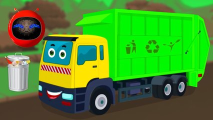 Garbage Truck Street Vehicle Animated Cartoon Video For Preschool Kids