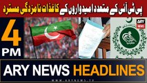 ARY News 4 PM Headlines 3rd Jan 2024 | Nomination papers of several PTI candidates rejected