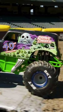 The Monster truck almost crushed him