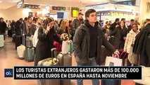Los turistas extranjeros gastaron más de 100.000 millones de euros en España hasta noviembre