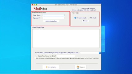 EML to Gmail Importer - Import EML files to Gmail Account | Mailvita Software