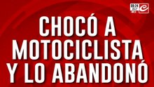 Chocó a un motociclista: lo dejó malherido y lo abandonó