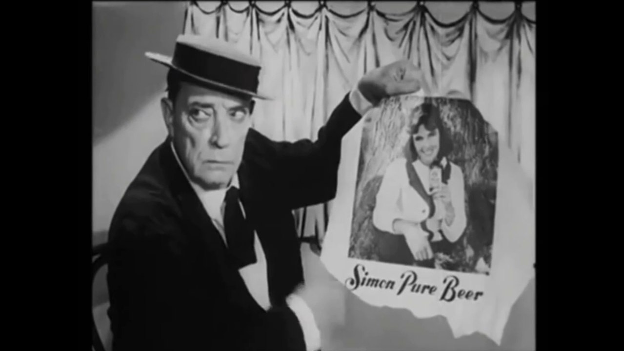 Simon Pure Beer Presents Buster Keaton - The Newspaper (Vintage Advertising)