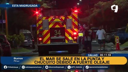Así amanece La Punta y Chucuito debido a fuerte oleaje en el Callao