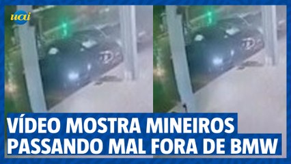 Câmeras de segurança flagram jovens passando mal fora de BMW antes de morrerem em SC