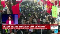 Deadly blasts hit commemorations for slain Iranian general