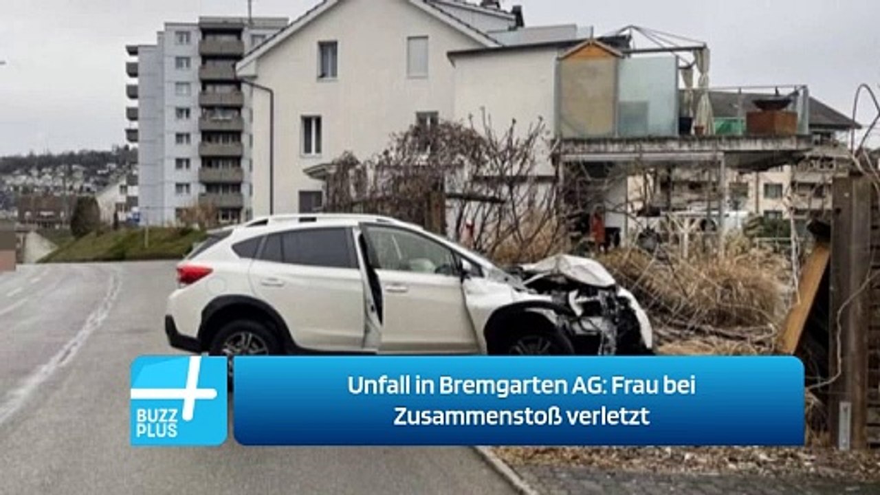Unfall in Bremgarten AG: Frau bei Zusammenstoß verletzt