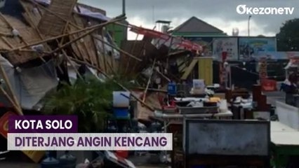Kota Solo Diterjang Angin Kencang, Pasar Rakyat di Kawasan Tirtonadi Porak Poranda