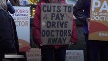 Junior doctors strike outside London hospital as six-day industrial action begins