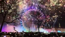 London Eye New Years Eve Fireworks 2024 in 4K HDR(360P)
