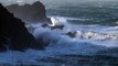 Storm waves whipped up by Storm Henk batter the Newquay coastline