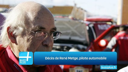 Décès de René Metge, pilote automobile