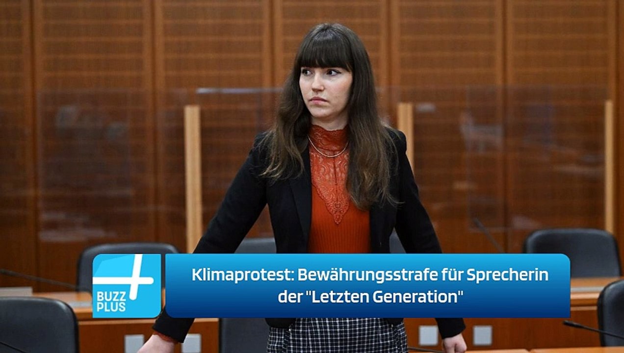 Klimaprotest: Bewährungsstrafe für Sprecherin der 'Letzten Generation'