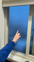 Ice Freezes Over Window Screen