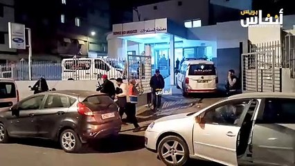 بسبب عنف الألتراس.. لحظة نقل الشرطي المصاب بالبرنوصي إلى مصحة(720P_HD)