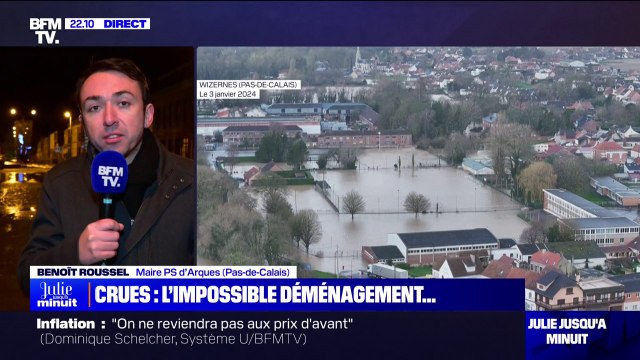 On vit avec la peur : Le maire d'Arques (Pas-de-Calais) réagit à la crue qui touche sa ville, quelques semaines après les inondations du mois de novembre