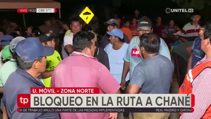 Vecinos de Chané instalan bloqueo en el Norte Integrado exigiendo restitución de un subalcalde