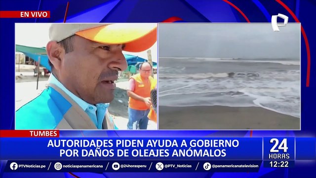 Tumbes: Alcalde pide ayuda a Gobierno por daños de oleajes anómalos
