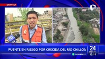 Puente Piedra - Comas: Puente en riesgo por crecida de Río Chillón