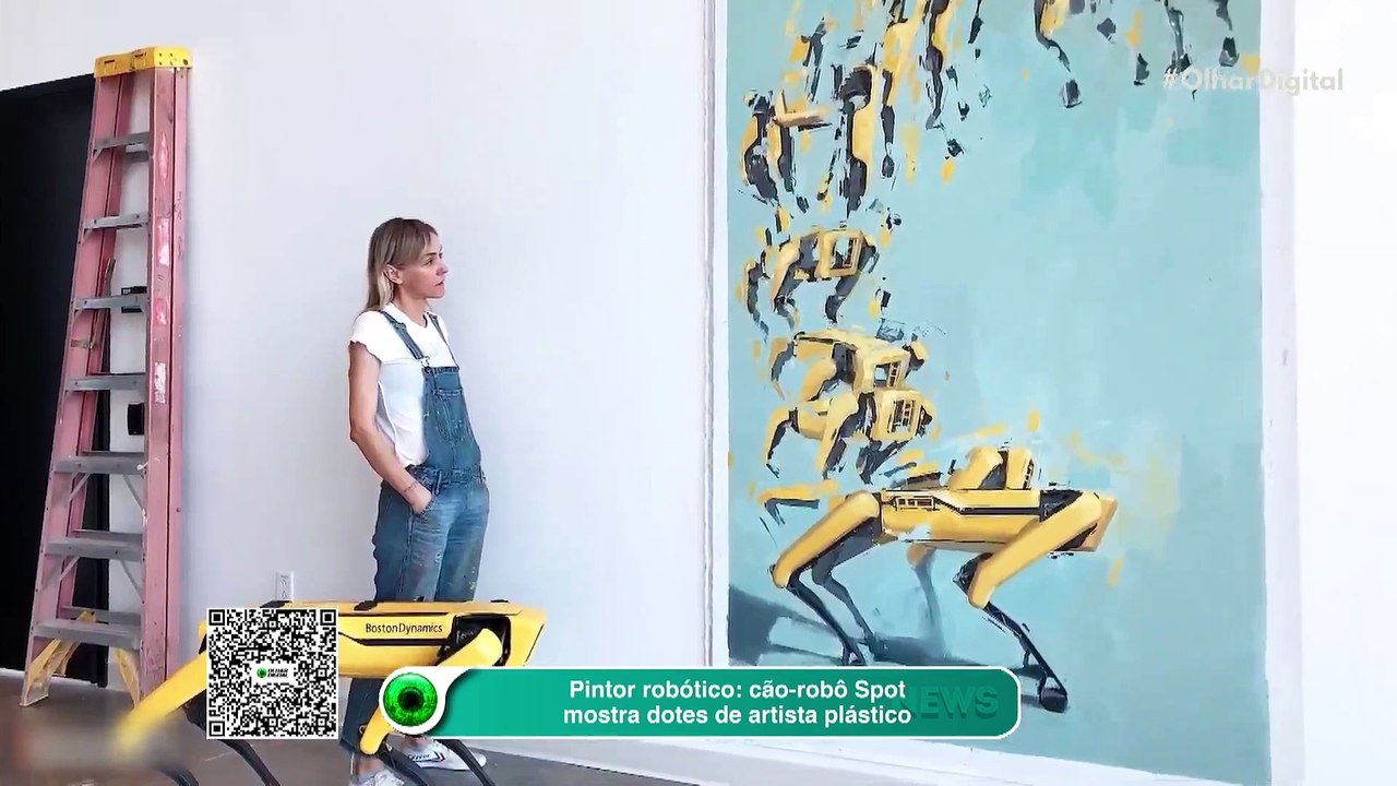 Pintor robótico cão-robô Spot mostra dotes de artista plástico