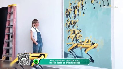 Pintor robótico cão-robô Spot mostra dotes de artista plástico