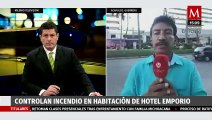 Bomberos controlan incendio en habitación de hotel Emporio de Acapulco