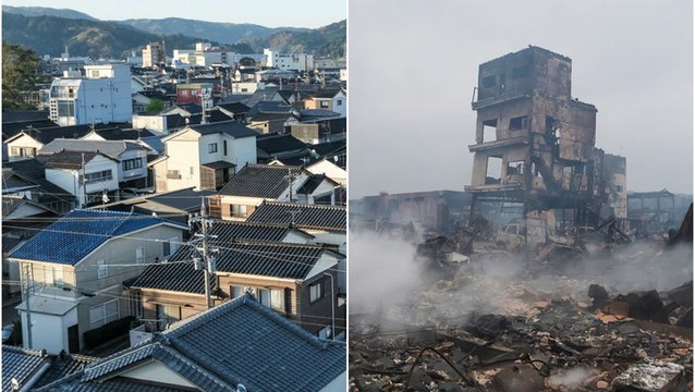 Before-and-after images show devastation of Japan earthquake