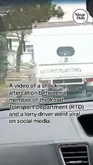 Caught red-handed: Lorry driver slaps RTD officer