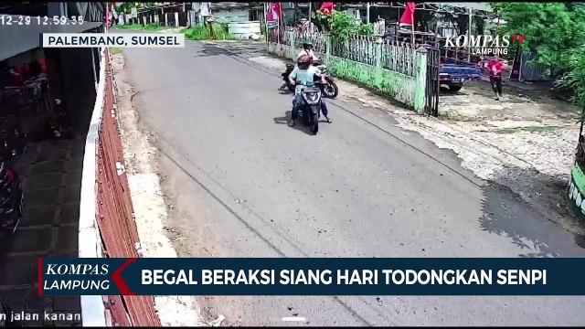 Terekam Cctv! Begal Motor Beraksi Siang Hari Todongkan Senpi