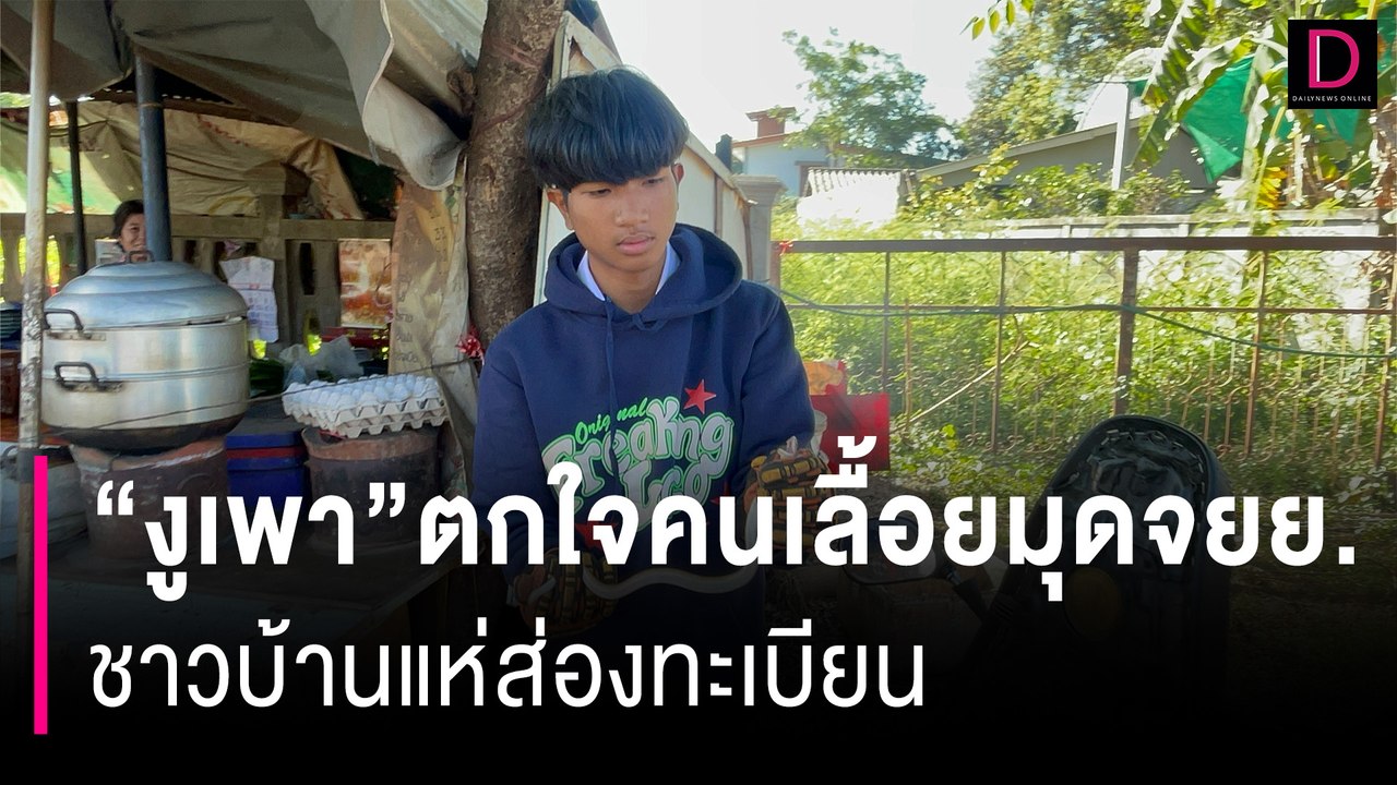 "งูเพา" ตกใจคนเลื้อยมุดจยย. ชาวบ้านแห่ส่องทะเบียนลุ้นรวยงวด 17 ม.ค.67 | HOTSHOT เดลินิวส์ 04/01/67
