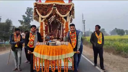 कठूमर में 35वीं देवी धोलागढ़ पदयात्रा निकली, देखें वीडियो