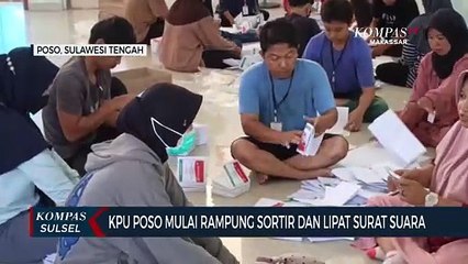 KPU Poso Mulai Rampung Sortir Dan Lipat Surat Suara