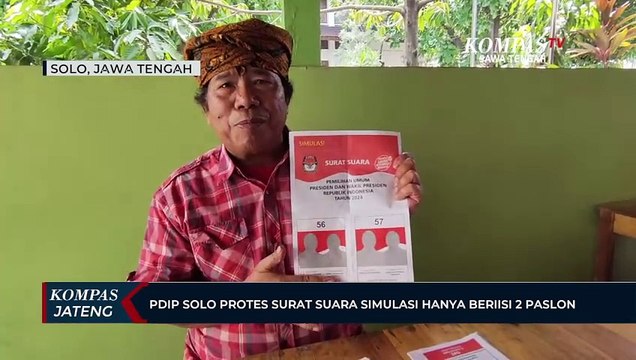 PDIP Solo Protes Surat Suara Simulasi Hanya Berisi 2 Paslon