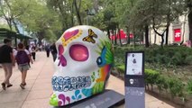 Mexico City skulls Calaveras Paseo de la reforma cdmx | virtual walk