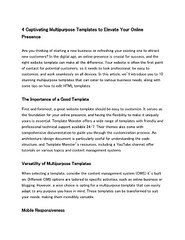 4 Captivating Multipurpose Templates to Elevate Your Online Presence (1)