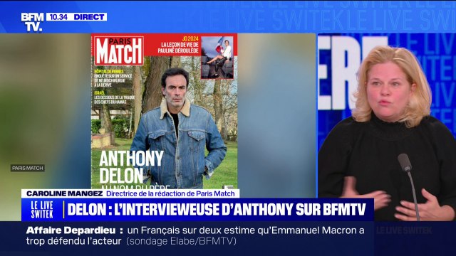 Anthony Delon était blessé, meurtri, dans une forme de colère froide : la directrice de rédaction de Paris Match raconte les coulisses de l'interview du fils d'Alain Delon