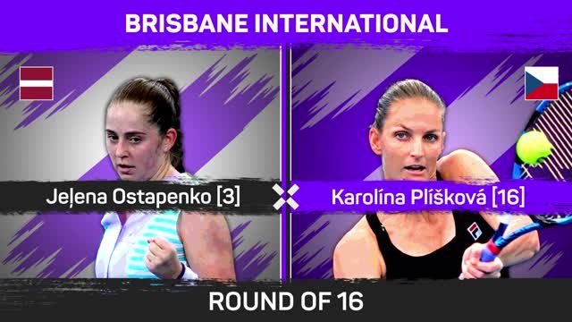 Ostapenko ends Pliskova's winning streak in Brisbane