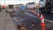Road works continue at London Road, Hilsea, Portsmouth on Thursday 4th January 2023